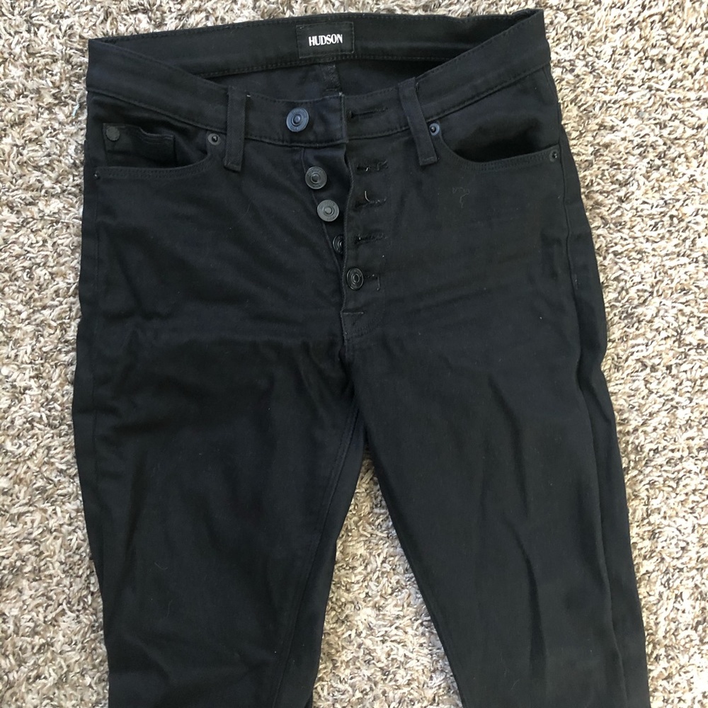 Black high rise Hudson Jeans 25